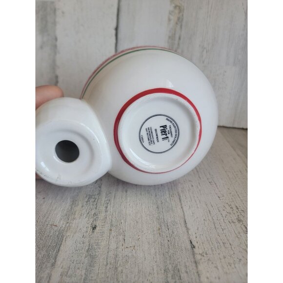 Pier 1 snowman snack bowl candy xmas home decor - Picture 4 of 5